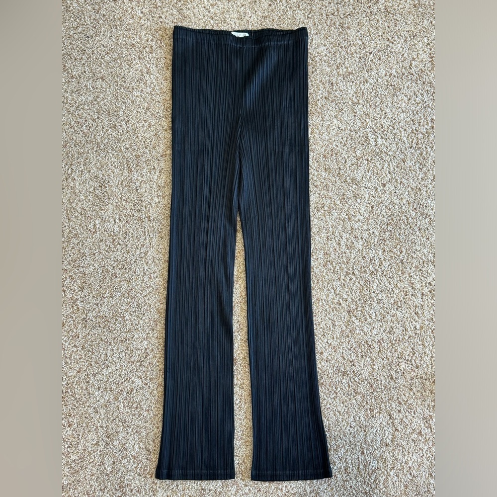 Pleats Please Issey Miyake Monthly January Slim Black Pants JF115